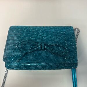 TEAL / BLUE bow CLUTCH 🩵🎀with shoulder strap | Starlet